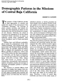 Cover page: Demographic Patterns in the Missions of Central Baja California