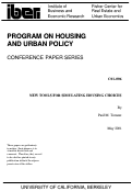 Cover page: New Tools for Simulating Housing Choices