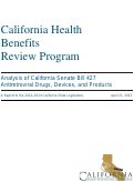 Cover page of &nbsp;Analysis of California Senate Bill 427 Antiretroviral Drugs, Devices, and Products&nbsp;