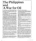 Cover page: The Philippines and a War for Oil