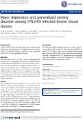 Cover page: Major depression and generalized anxiety disorder among HTLV-I/II infected former blood donors