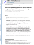 Cover page: Prophylactic Indomethacin Compared with Delayed Conservative Management of the Patent Ductus Arteriosus in Extremely Preterm Infants: Effects on Neonatal Outcomes
