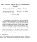 Cover page: Option Market Microstructure and Stochastic Volatility