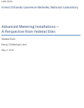 Cover page: Advanced Metering Installations – A Perspective from Federal Sites: