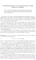 Cover page of ULTRAHOMOGENEOUS AND EXISTENTIALLY CLOSED HEYTING ALGEBRAS