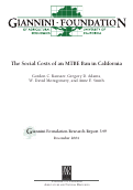 Cover page: The Social Costs of an MTBE Ban in California