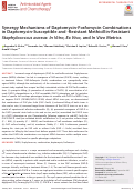 Cover page: Synergy Mechanisms of Daptomycin-Fosfomycin Combinations in Daptomycin-Susceptible and -Resistant Methicillin-Resistant Staphylococcus aureus: In Vitro, Ex Vivo, and In Vivo Metrics.