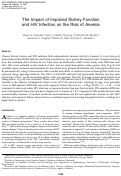 Cover page: The Impact of Impaired Kidney Function and HIV Infection on the Risk of Anemia