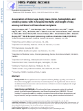 Cover page: Association of donor age, body mass index, hemoglobin, and smoking status with in-hospital mortality and length of stay among red blood cell-transfused recipients.