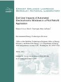 Cover page: End User Impacts of Automated Electrochromic Windows in a Pilot Retrofit Application