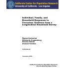 Cover page: Individual, Family, and Household Responses to Terrorism: Evidence from a Longitudinal Household Survey