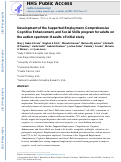 Cover page: Development of the Supported Employment, Comprehensive Cognitive Enhancement, and Social Skills program for adults on the autism spectrum: Results of initial study
