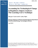 Cover page: Accounting for Technological Change in Regulatory Impact Analyses: The Learning Curve Technique
