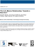 Cover page: The U.S.-Mexico Relationship: Towards a New Era?