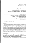 Cover page: Depositi a vertebrati e ambienti costieri pleistocenici della Sicilia e della Calabria meridionale