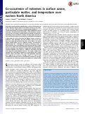 Cover page: Co-occurrence of extremes in surface ozone, particulate matter, and temperature over eastern North America