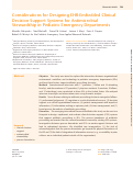 Cover page: Considerations for Designing EHR-Embedded Clinical Decision Support Systems for Antimicrobial Stewardship in Pediatric Emergency Departments