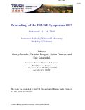 Cover page: Proceedings of the TOUGH Symposium 2009