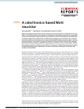 Cover page: A caloritronics-based Mott neuristor