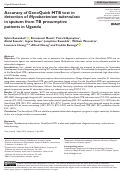 Cover page: Accuracy of GenoQuick MTB test in detection of Mycobacterium tuberculosis in sputum from TB presumptive patients in Uganda
