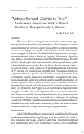 Cover page: “Whose School District is this?”: Vietnamese Americans and Coalitional Politics in Orange County, California