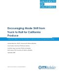 Cover page: Encouraging Mode Shift from Truck to Rail for California Produce