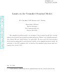 Cover page: Limits on the ununified standard model