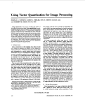 Cover page: Using vector quantization for image processing