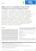 Cover page: SBML Level 3: an extensible format for the exchange and reuse of biological models