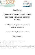 Cover page: Detection and Classification of Buried Metallic Objects UX-1225