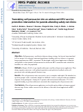Cover page: Translating self-persuasion into an adolescent HPV vaccine promotion intervention for parents attending safety-net clinics
