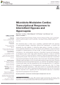 Cover page: Microbiota Modulates Cardiac Transcriptional Responses to Intermittent Hypoxia and Hypercapnia