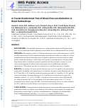 Cover page: A Cluster-Randomized Trial of Blood-Pressure Reduction in Black Barbershops