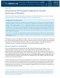 Cover page: Commercial PV Property Appraiser Survey: Summary of Results