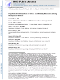 Cover page: Psychometric properties of stress and anxiety measures among nulliparous women.