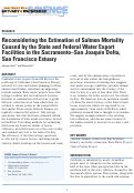 Cover page: Reconsidering the Estimation of Salmon Mortality Caused by the State and Federal Water Export Facilities in the Sacramento–San Joaquin Delta,  San Francisco Estuary