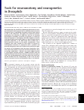 Cover page: Tools for neuroanatomy and neurogenetics in Drosophila