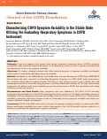 Cover page: Characterizing COPD Symptom Variability in the Stable State Utilizing the Evaluating Respiratory Symptoms in COPD Instrument.