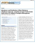 Cover page: Abundance and Distribution of Blue Elderberry (Sambucus nigra ssp. caerulea) on Lower Cache Creek: Implications for Adaptive Floodplain Management