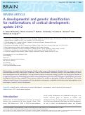 Cover page: A developmental and genetic classification for malformations of cortical development