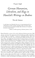 Cover page: German Liberalism, Nationalism, and Humanism in Hanslick’s Writings on Brahms