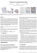 Cover page: Folding and crumpling adaptive sheets