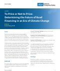 Cover page: To Price or Not to Price: Determining the Future of Road Financing in an Era of Climate Change