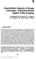 Cover page: Quantitative Aspects of Image Intensifier- Television-Based Digital X-Ray Imaging