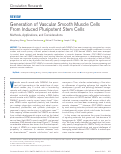 Cover page: Generation of Vascular Smooth Muscle Cells From Induced Pluripotent Stem Cells