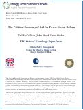 Cover page of The Political Economy of Aid for Power Sector Reform