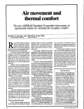 Cover page: Air movement and thermal comfort: The new ASHRAE Standard 55 provides information on appropriate indoor air velocities for occupant comfort