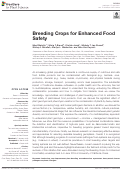 Cover page: Breeding Crops for Enhanced Food Safety