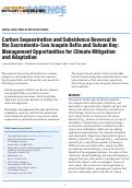 Cover page: Carbon Sequestration and Subsidence Reversal in the Sacramento–San Joaquin Delta and Suisun Bay: Management Opportunities for Climate Mitigation  and Adaptation
