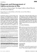 Cover page: Diagnosis and Management of Adenocarcinoma in Situ